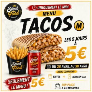 Menu Tacos 5€